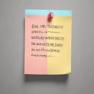 sticky note with transparent background