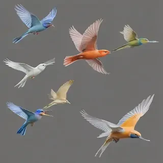 birds transparent