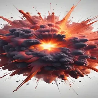 transparent explosion