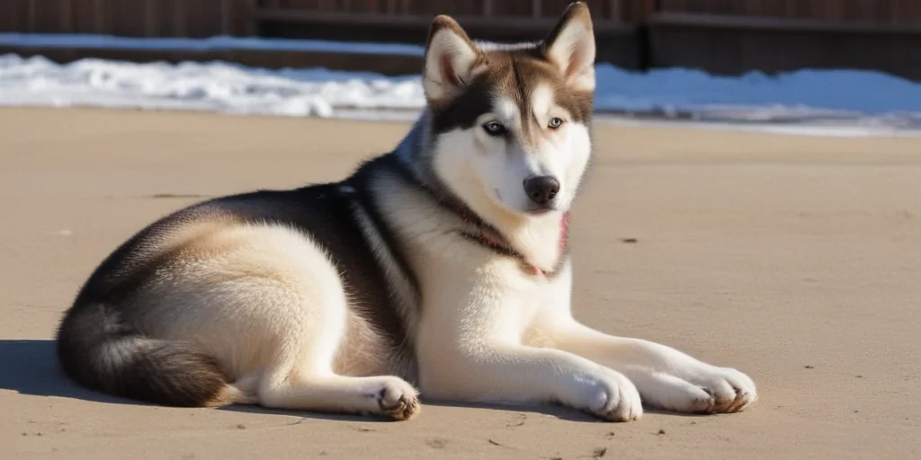 alaskan husky shepherd