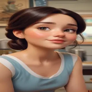 brunette cartoon character