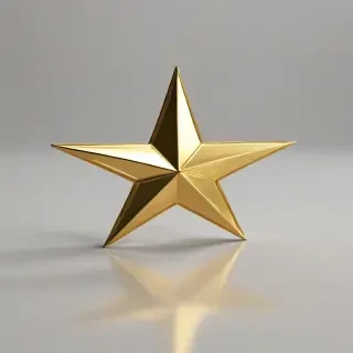transparent gold star