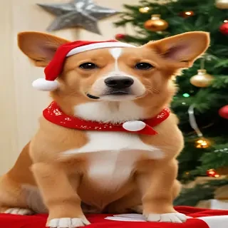 christmas dog wallpaper