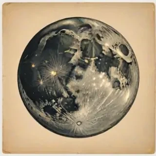 vintage moon art