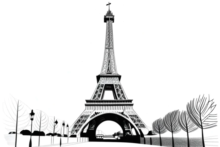 eiffel tower drawing