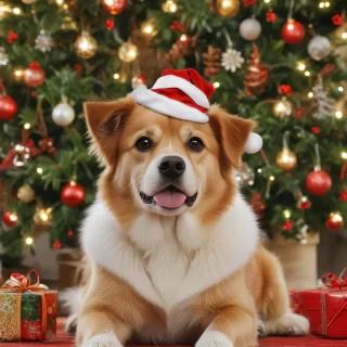 christmas wallpaper dog