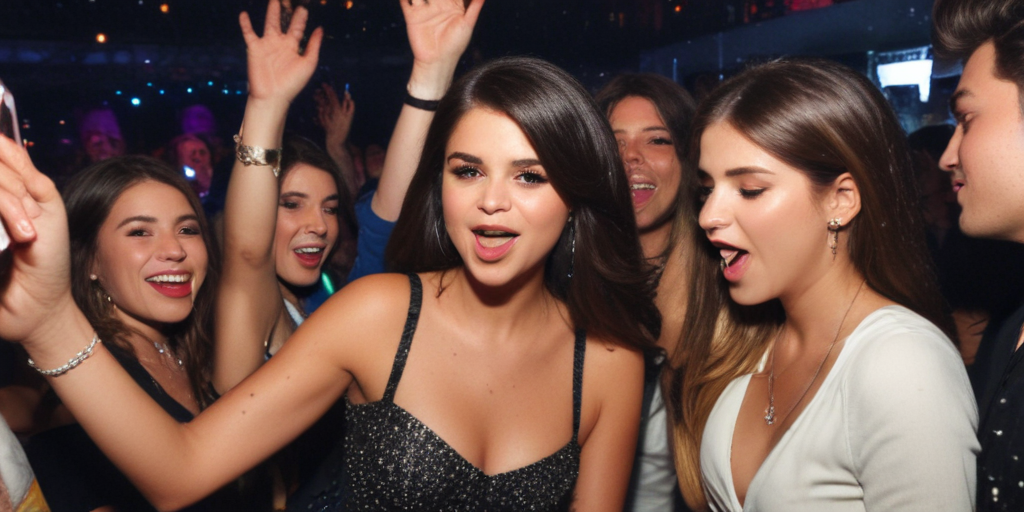 selena gomez partying