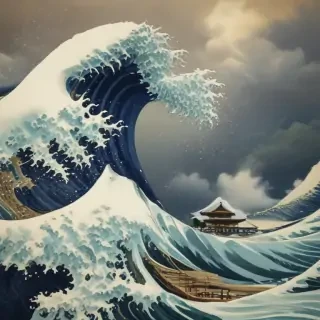 great wave wallpaper