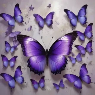 purple butterflies