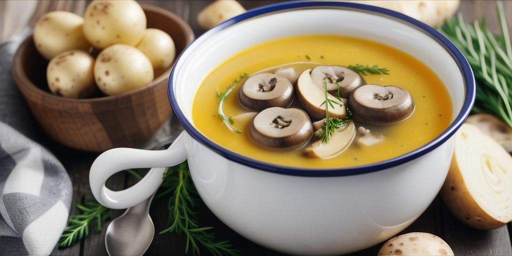 soup with mushrooms and potatoes