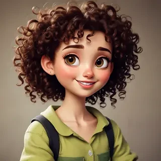cartoon characters with curly hair