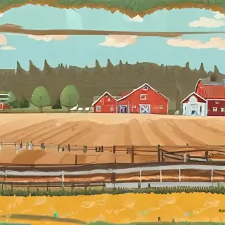 background of a farm