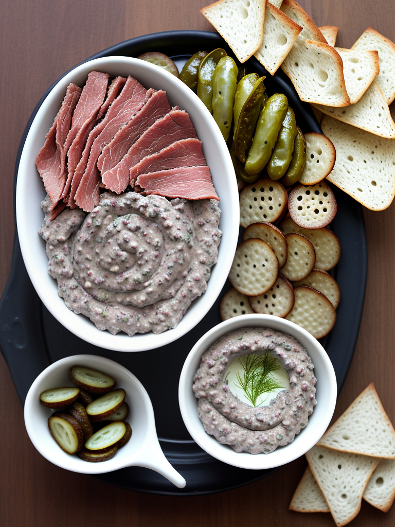 dried beef dip with dill pickles