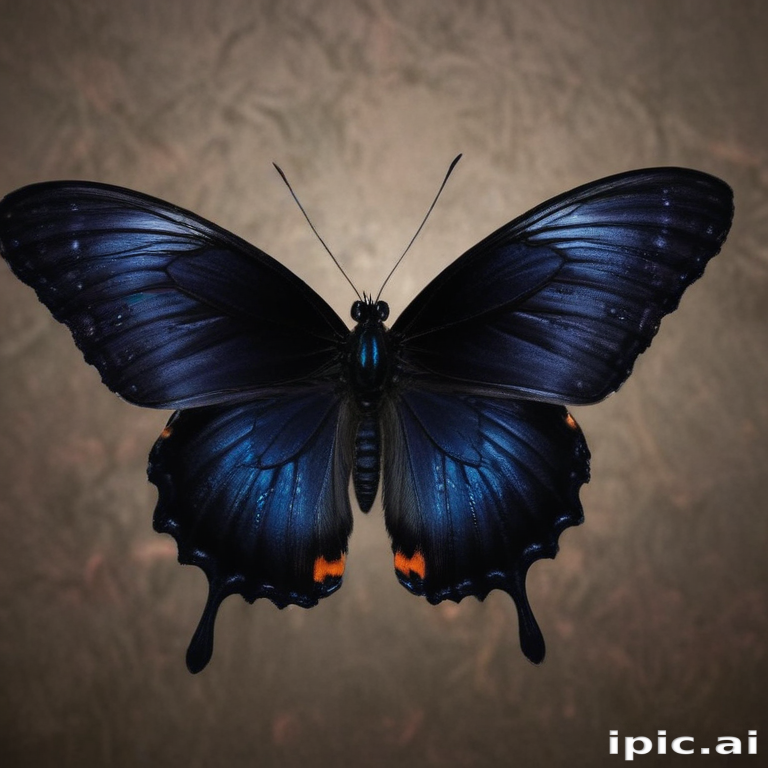 A Majestic Blue Butterfly with Intricate Patterns and Stunning Colors ...