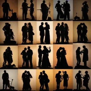 people silhouettes