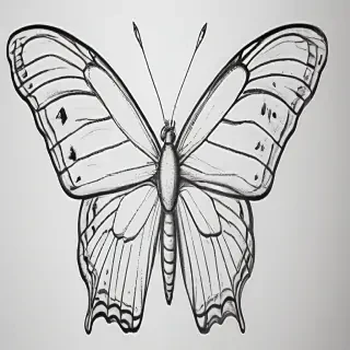 butterfly drawing outline