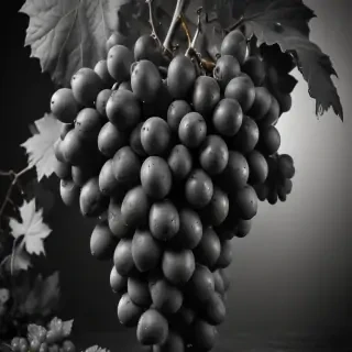 grapes clipart black and white