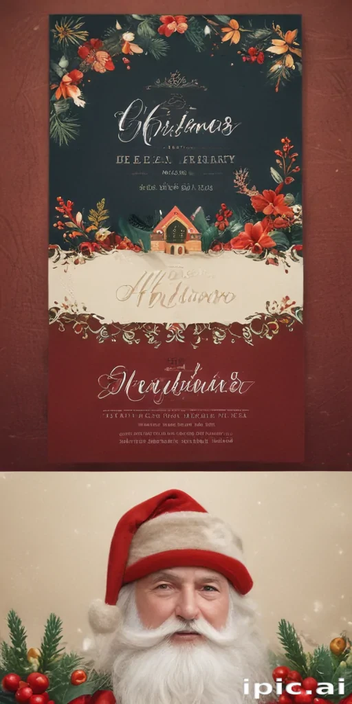 christmas card template psd