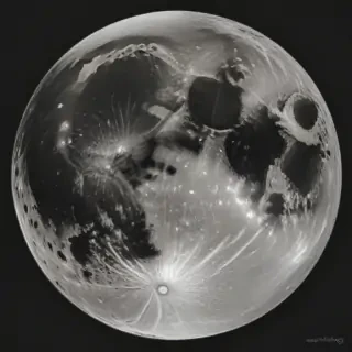 drawing of the moon