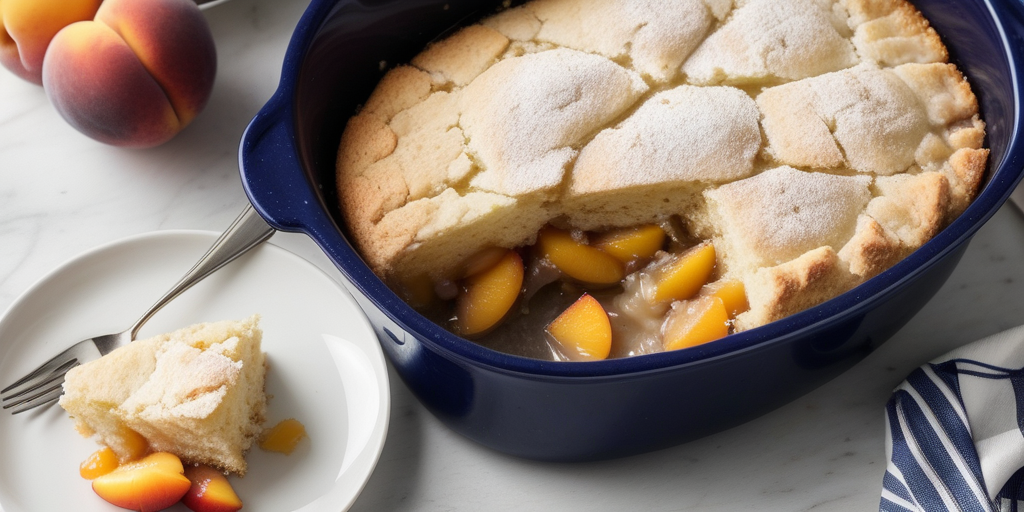 dutch oven cake mix peach cobbler