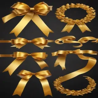 gold ribbon clipart