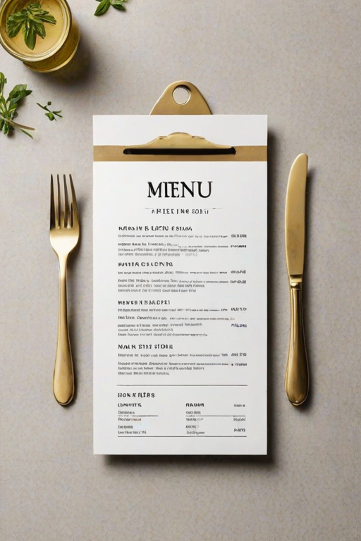 menu mock up