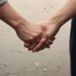 couple holding hands aesthetic