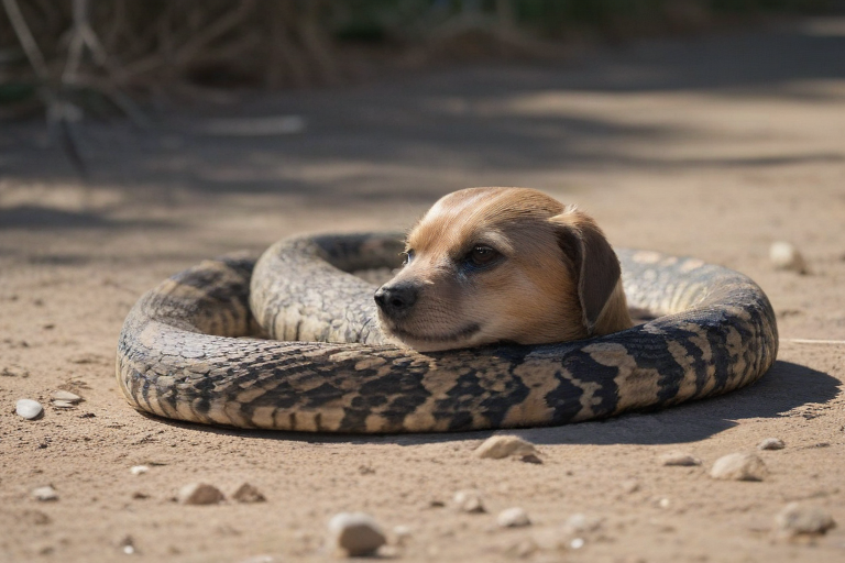 chien croisé serpent