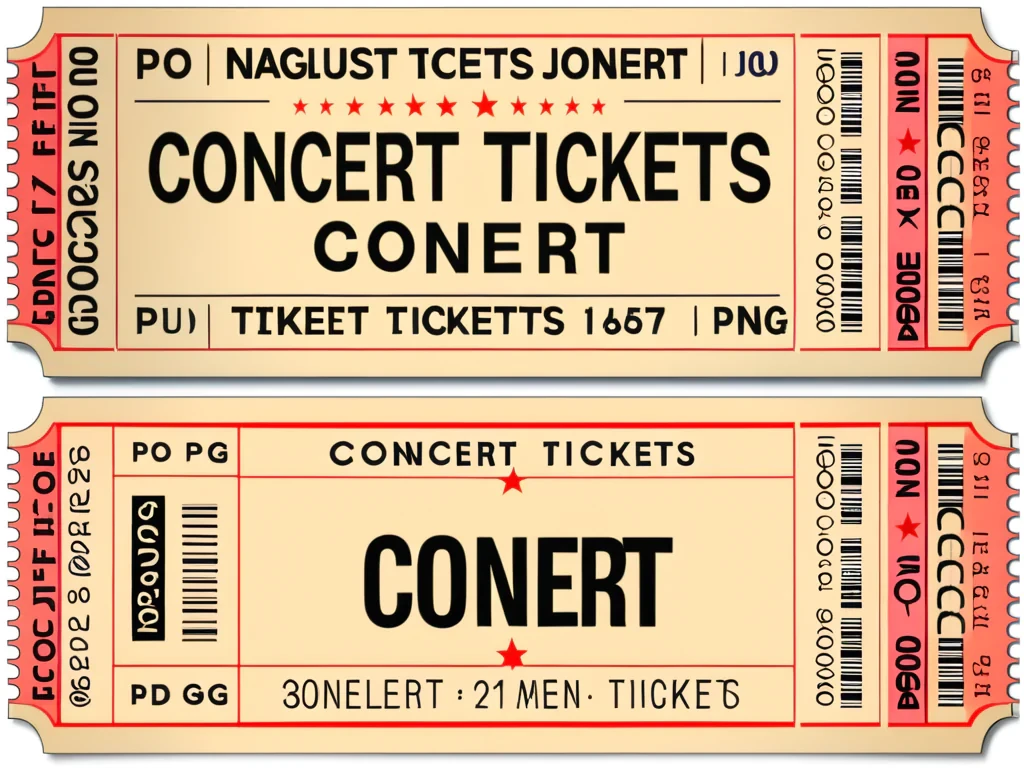 concert tickets png