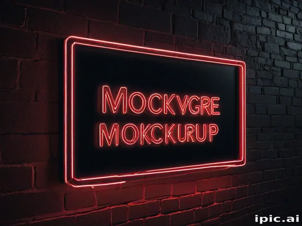 neon sign mockup