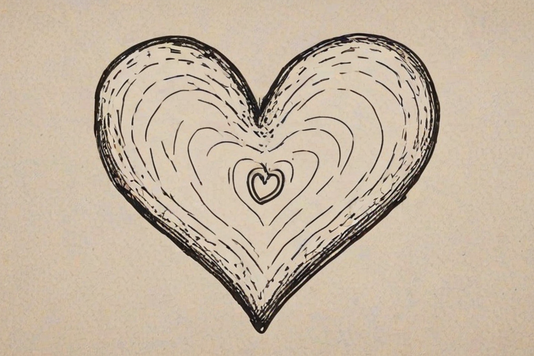 hand drawn heart
