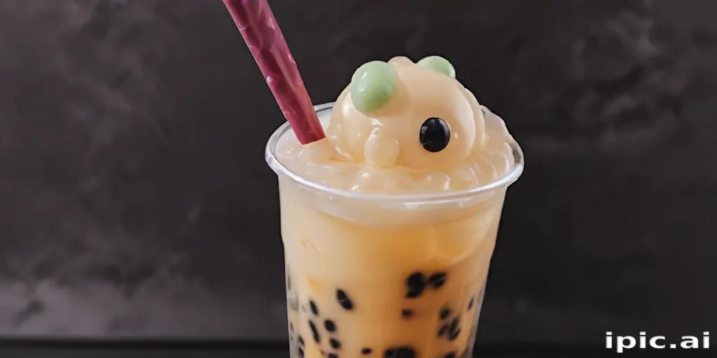 aesthetic boba tea background
