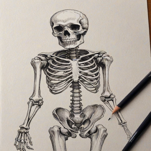 creative skeleton drawings