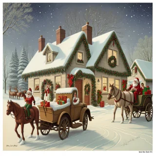 vintage christmas illustration