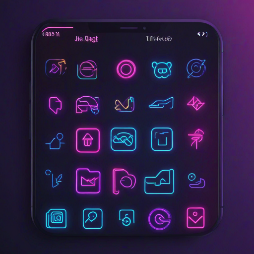 neon app icons