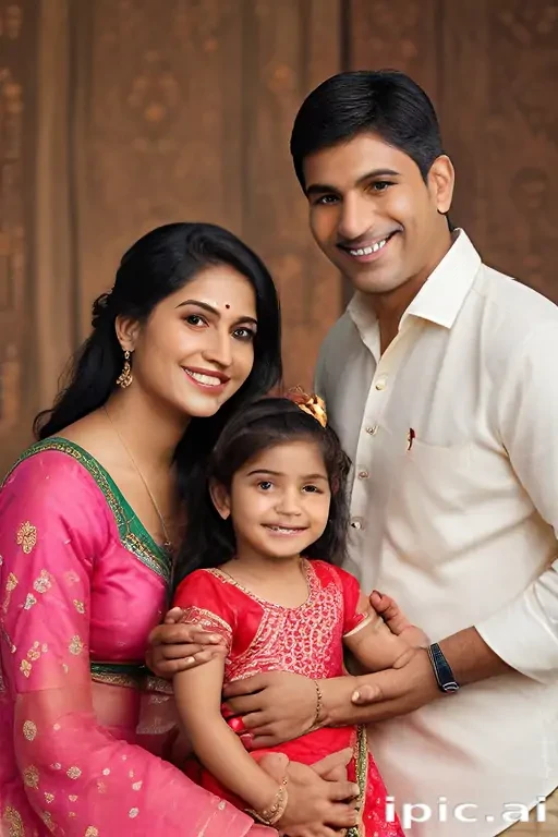 happy indian family
