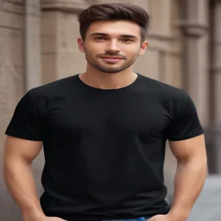 black t shirt mockup