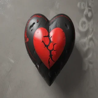 broken heart black