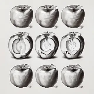 drawings of apples