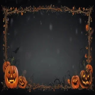 halloween border transparent