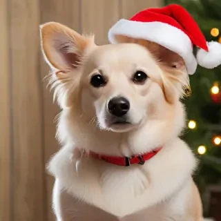 christmas dog background