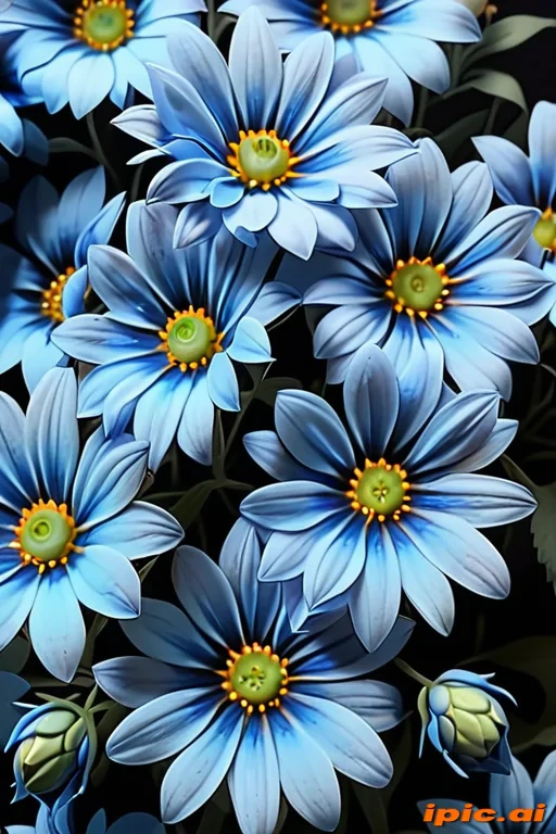 aesthetic blue flowers