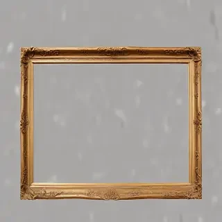 rectangle golden frame png