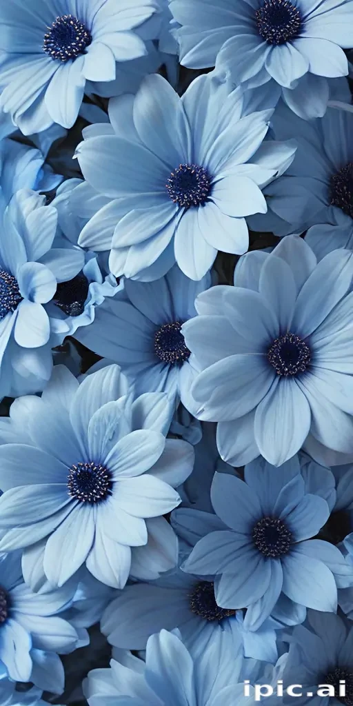 blue flower wallpaper aesthetic