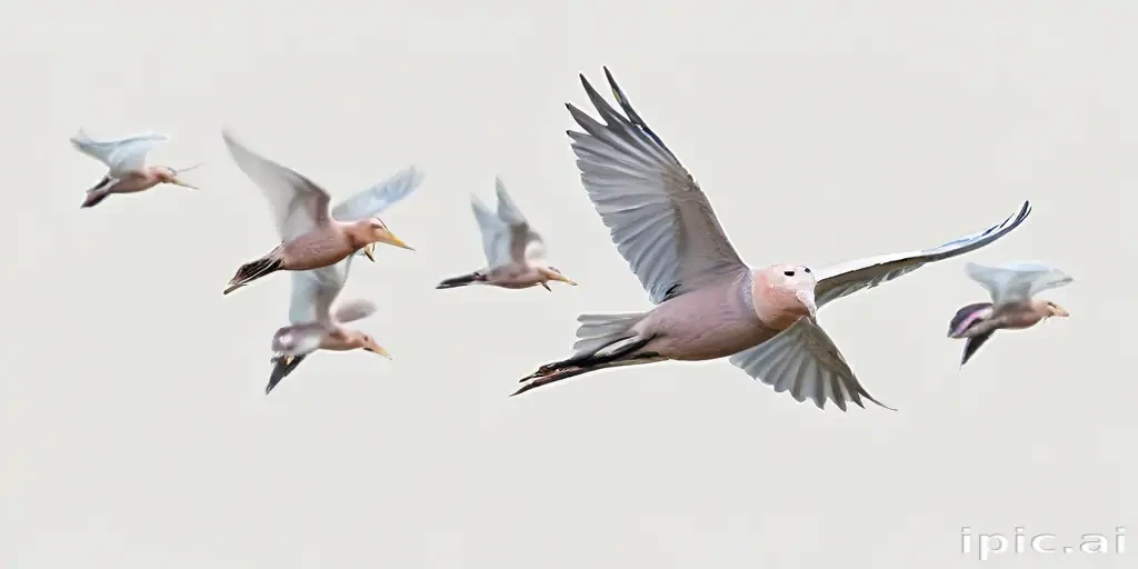 birds flying transparent background