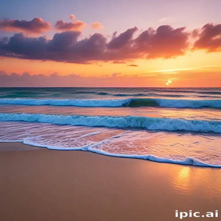 beach background sunset