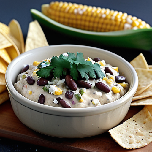 black bean corn feta dip