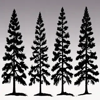 pine tree silhouette png
