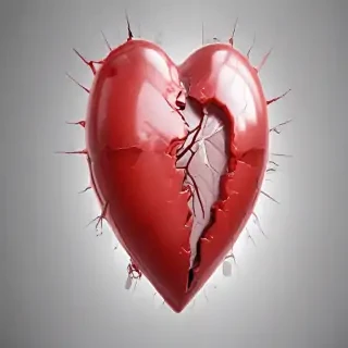 transparent broken heart