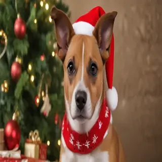 christmas dog background